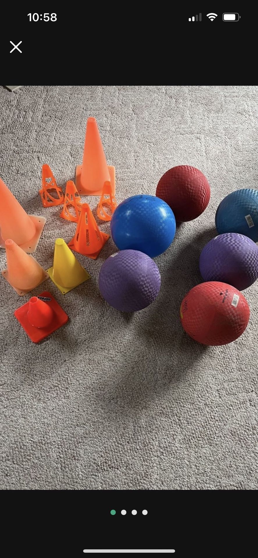 Kickballs/Dodgeballs & Cones All For 35.00 Dollars (6 Balls & 9Cones)