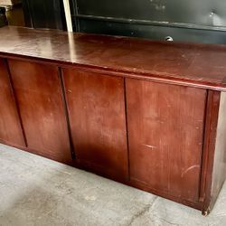Solid wood cabinet with pull out shelves