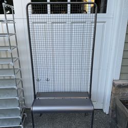 Free Standing Grid Organizer Display With Wheels 