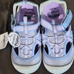  OshKosh B'gosh Blue Girls Sandals Breathable Machine Washable size 10 M, New W/ Tags