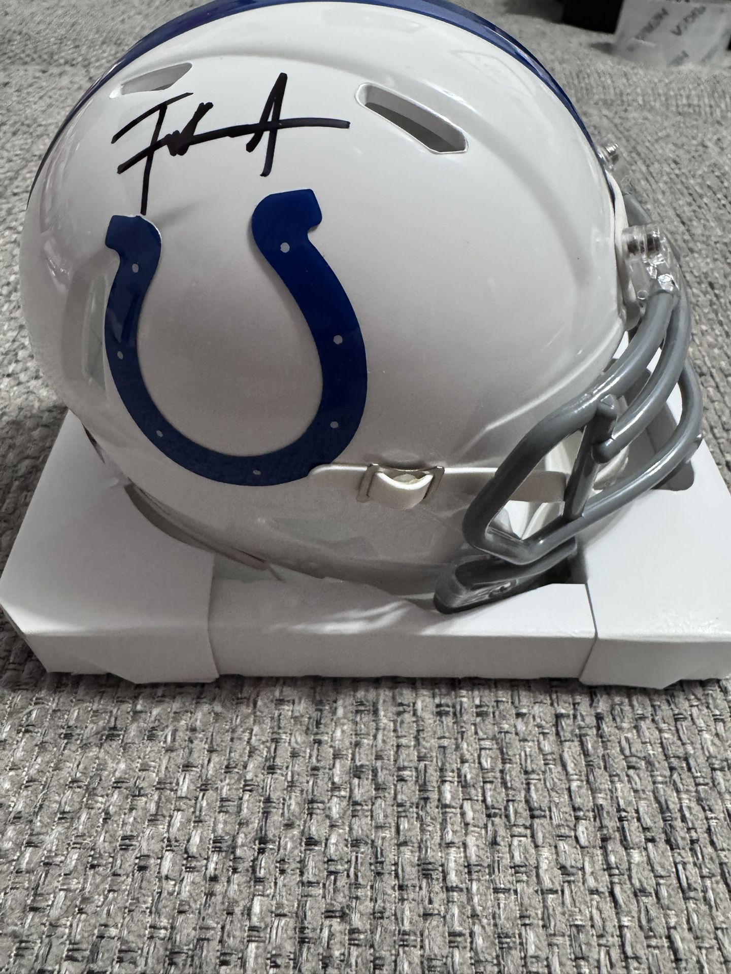 Frank Gore Signed Autograph Indianapolis Colts Mini Helmet- Beckett Coa