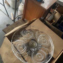 Large Glass Punch Bowl