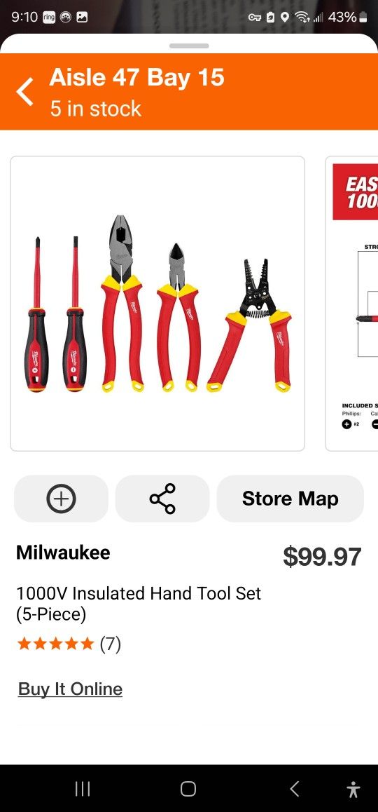 Milwaukee Electrician's Hand Tool Set