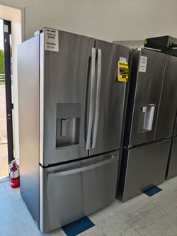 New GE 20.6 cu. ft. Counter Depth French Door Refrigerator in Fingerprint Resistant Stainless, ENERG