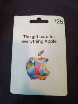 $25 dollar Apple Gift Card .yes it's still 25 bucks on it. Sell it for 20 bucks