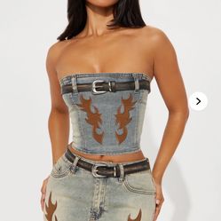 Denim Skirt Set 