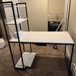 metal and white desk 