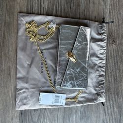 Alexis Bittar Silver Clutch Gold Played Hardware 