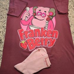 KAWS Tee "Franken Berry & Count Chocula" Both Size Medium & Brand New 
