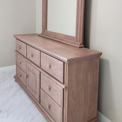3PC Cedarwood Natural Finish Bedroom Set