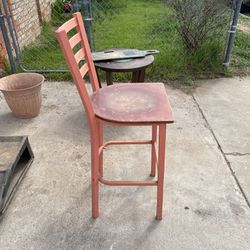 Peach Colored Bar (tall) Chair 
