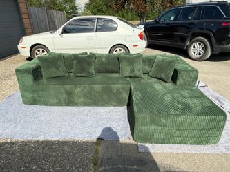 Modular corduroy sectional sofa