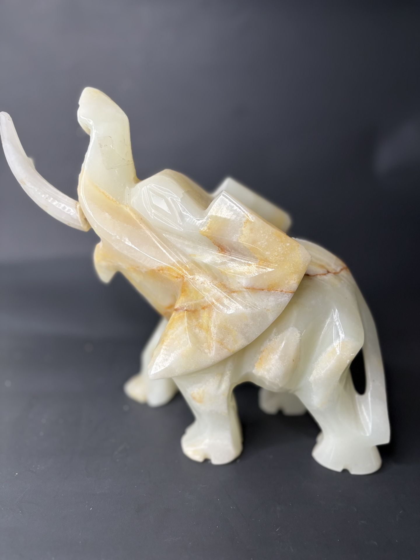Large solid vintage Hand carved Elephant