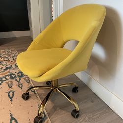 Rolling Yellow Office Chair