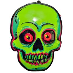 Target Hyde and Eek! Retro Style Neon Halloween 2024 Wall Decor Vacform Skull