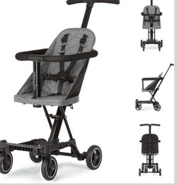 Dream On Me Coast Rider Lightweight Travel Stroller, 45 Lb Limit, Gray