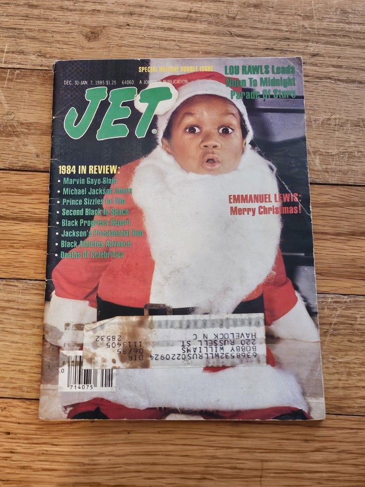 Emmanuel Lewis Santa 1984 In Review Jet Magazine Dec 31,1985 Vintage African American Magazine Arts/Crafts Black History Project Gift Idea