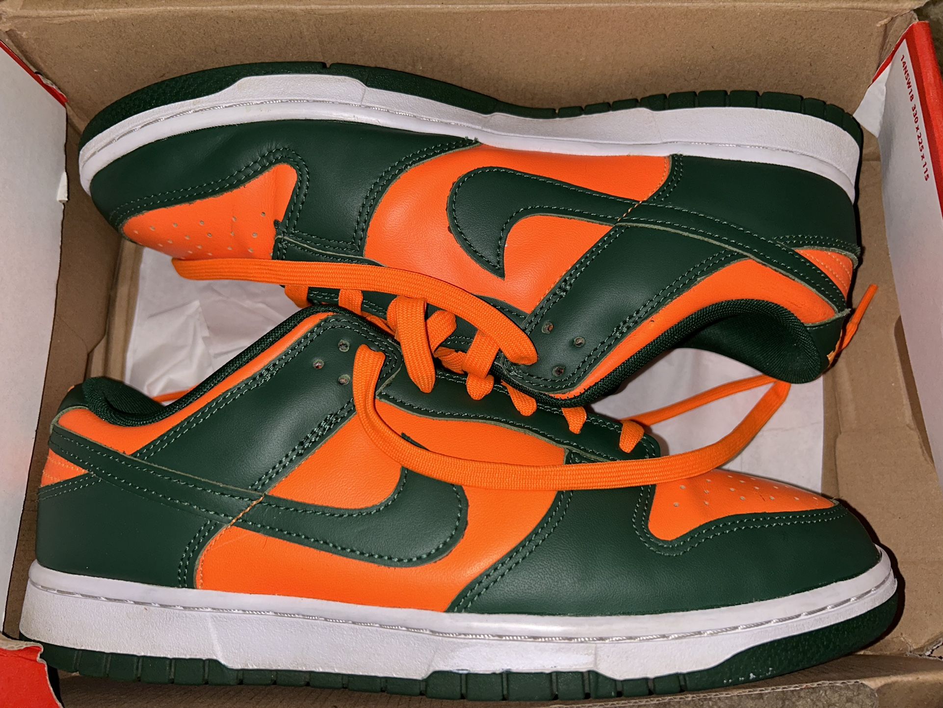 Nike Miami Hurricanes Dunks. 