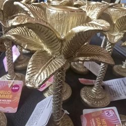 Palm Tree Candle Holders