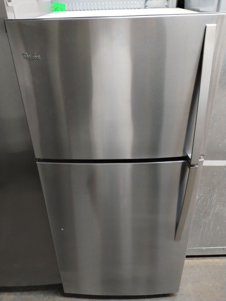 Whirlpool Stainless Steel Apartment Size Refrigerator