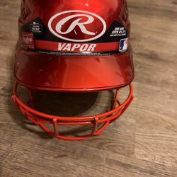 Rawlings coolfo Youths Red Metalic batting helmet sizes 6 1/2- 7 1/2 baseball / softball 