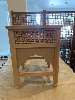 Moroccan Wood Side Tables 