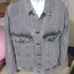 Levi's Men Gray Denim Trucker Jacket XL NWT