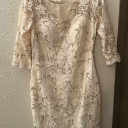 This Dress Was Customized But Never Worn .   Fits Size 14  