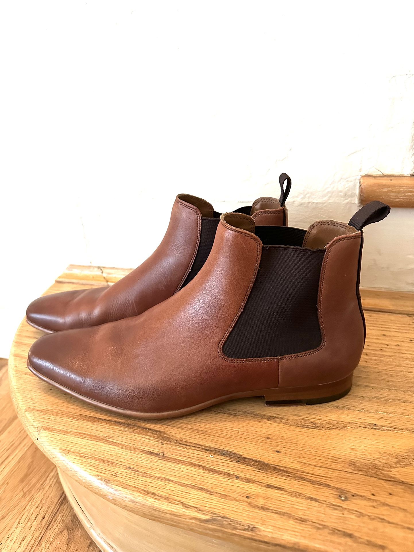  Mens Brown Leather Chelsea Boots Mens US Size 8 