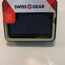 Men's Wallet Swiss+gear Grey Heather Y Black Leather Bifold