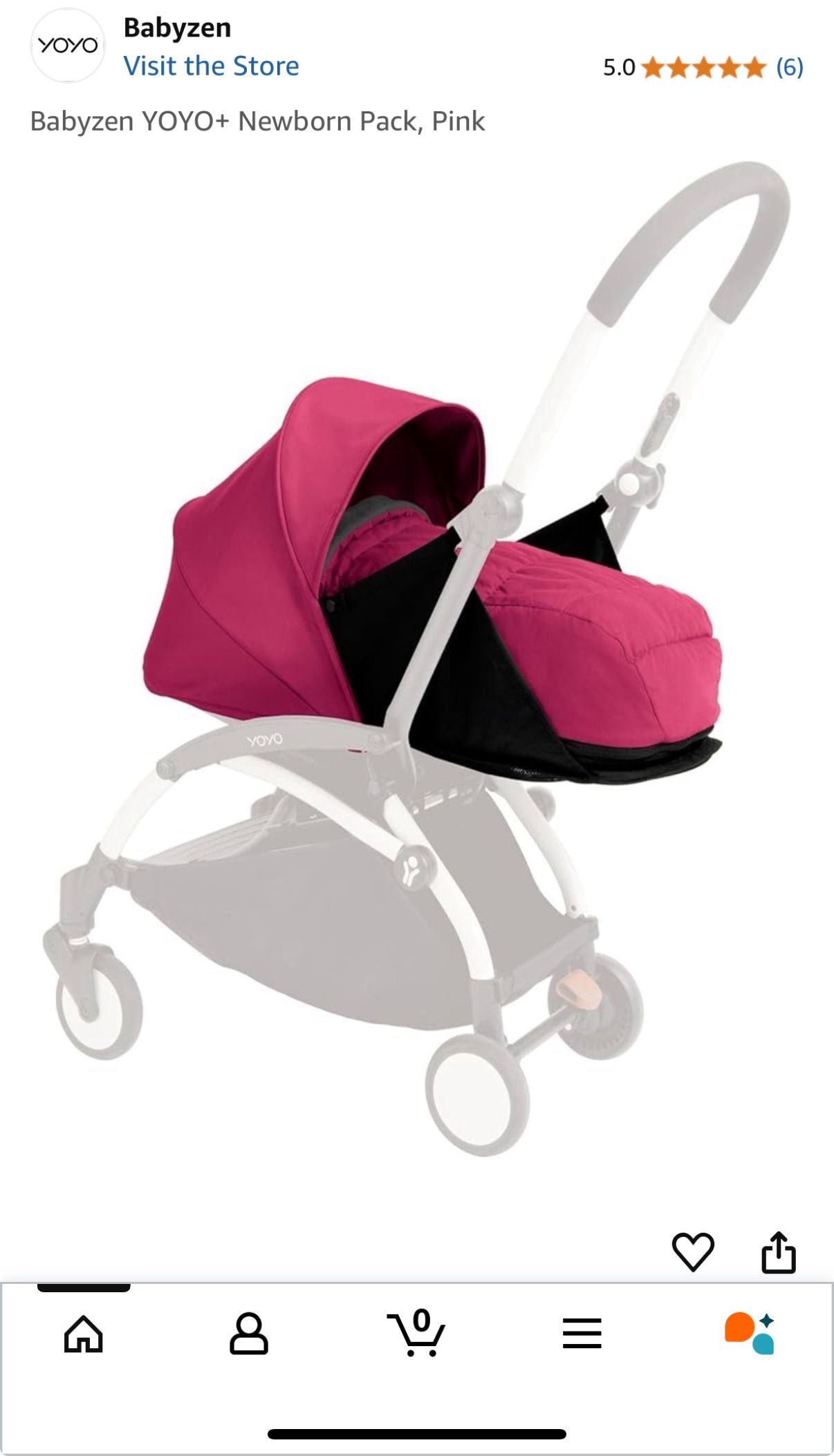 Babyzen Yoyo Newborn Pack Bassinet Pink