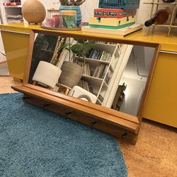 West Elm Mid-Century Entryway Mirror & Coat Rack