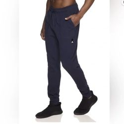Reebok mens navy blue joggers sweatpants size L