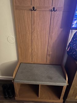 Shoe Orginiser With Bench And Key Holder