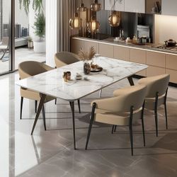 Set of 4 high quality dining chairs, brand new in box.