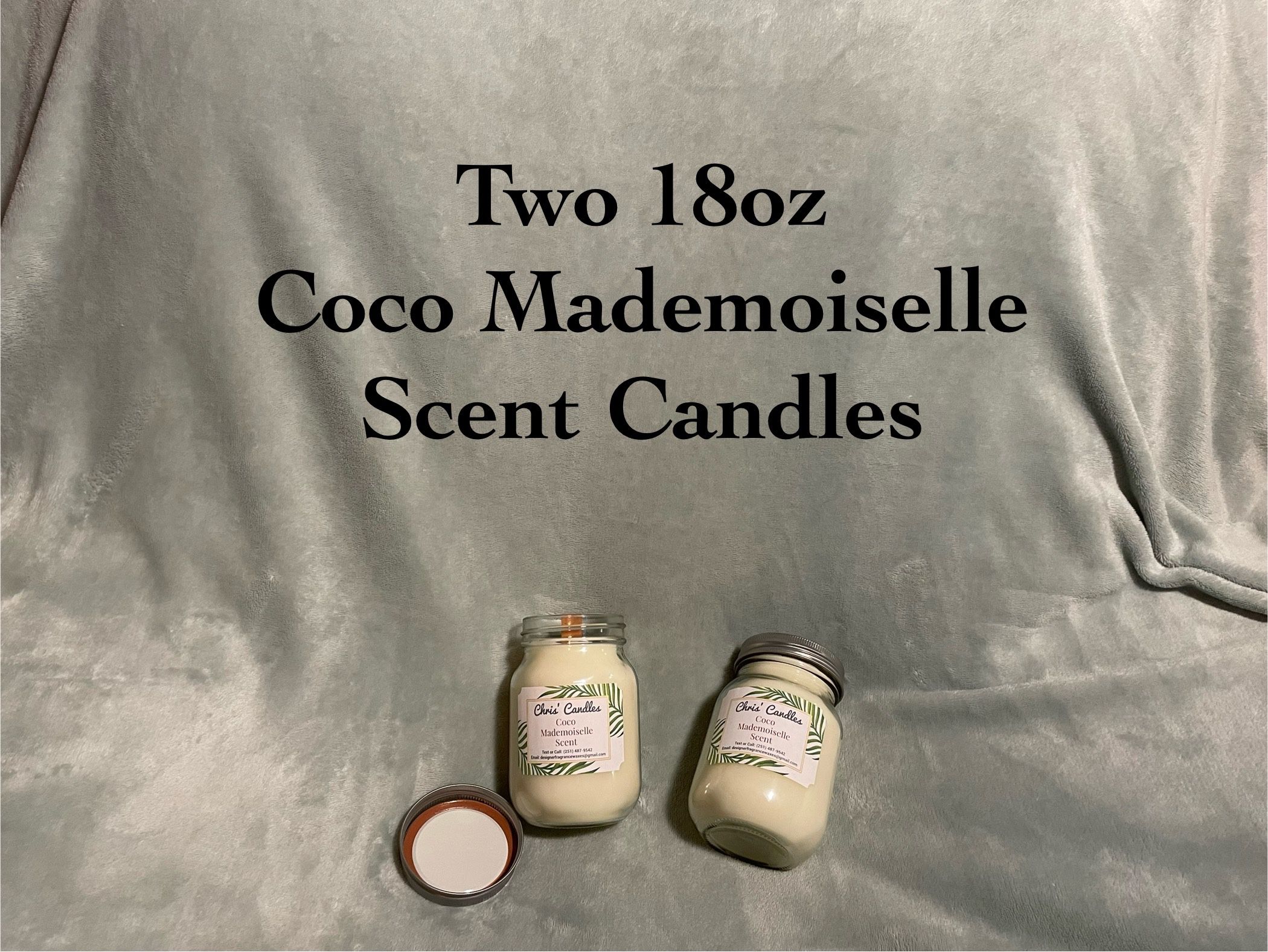 Two 18oz Coco Mademoiselle Scent Candles
