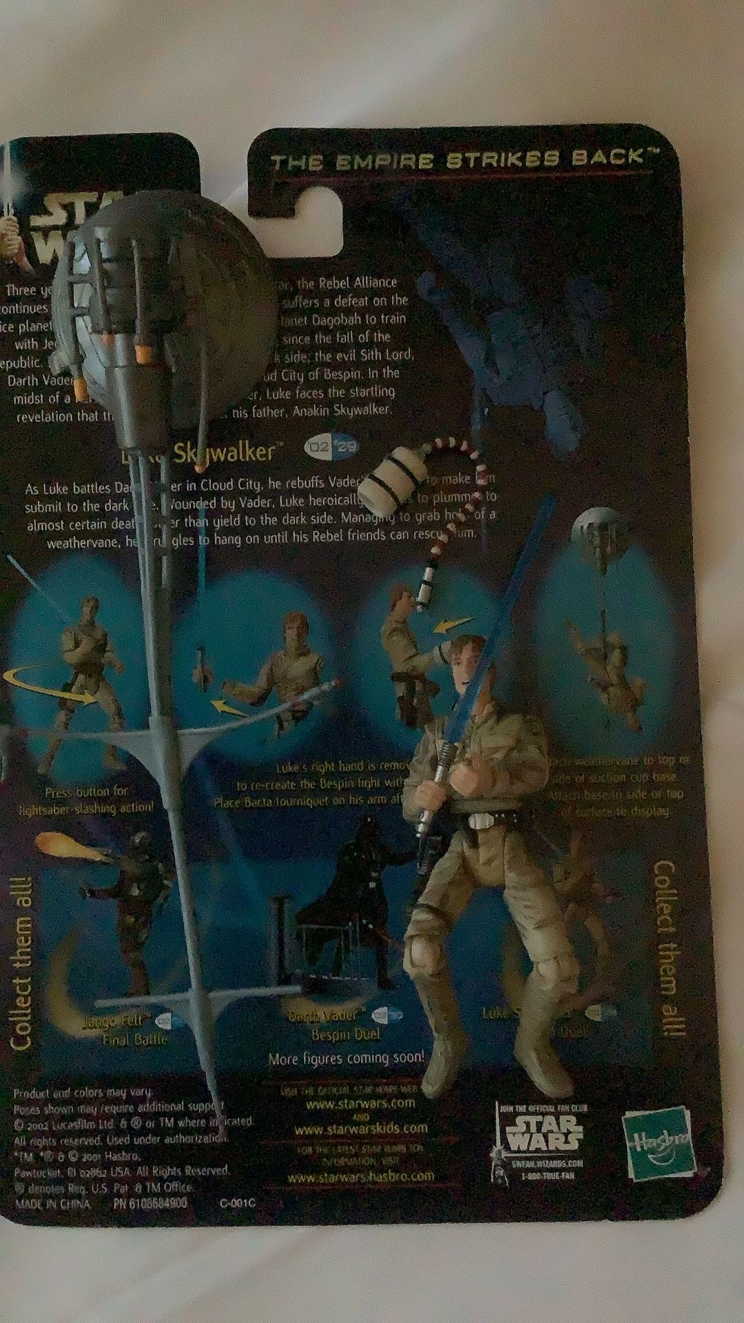Star Wars Empire Strikes Back Luke Skywalker Bespin Duel 3.75" Figure 2002