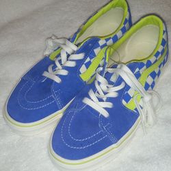 Vans SK8 Low Checkerboard Blue- Green Skate Shoes