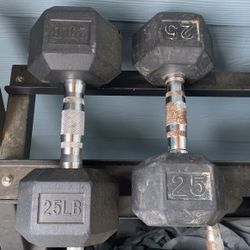 Dumbbells 25 Lbs $60