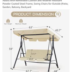 New Garden Swing - Box Not Opened 