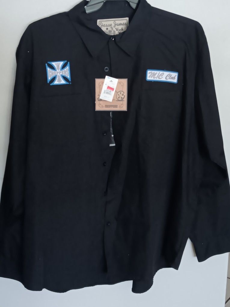 Vintage West Coast Choppers Embroidered Shirt Size 2xl Nwt