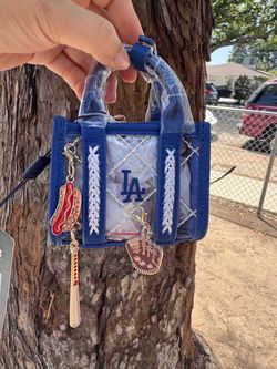 Dodgers Clear Mini Tote Bag Charm