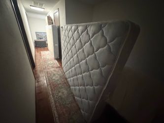 FREE QUEEN BED: mattress, boxspring, frame