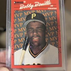 Bobby Bonilla '90 Donruss MVP misprinted card.