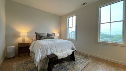 Queen Casper Mattress with Bed Frame and Box Spring