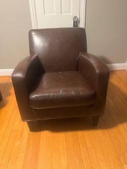 IKEA Brown Faux Leather Chair