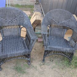 Set Of Wicker Chairs