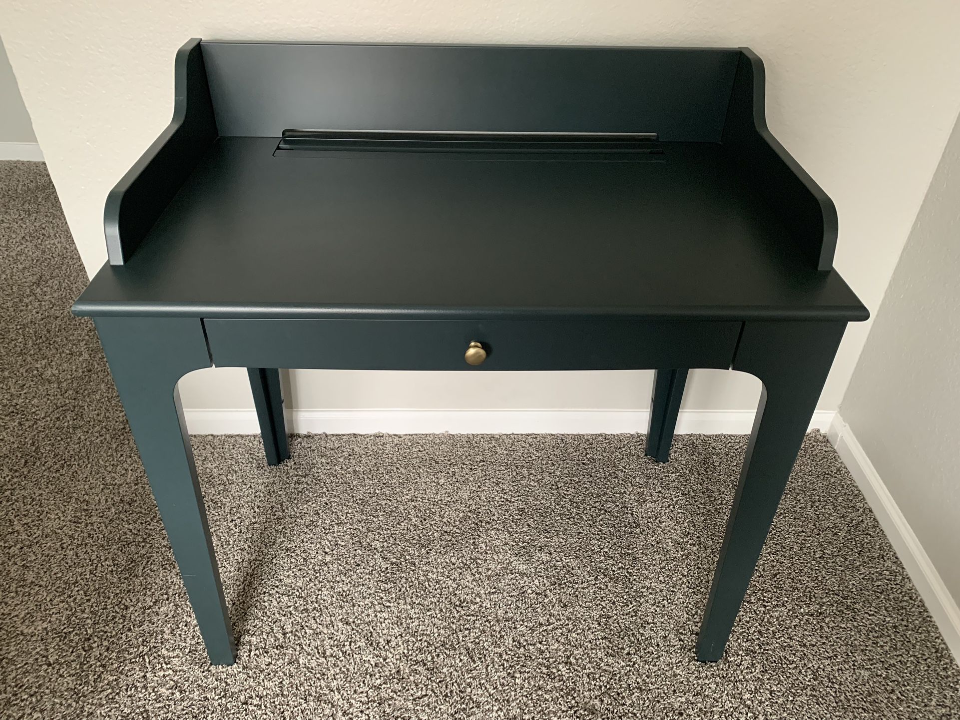 Dark Blue Green Desk And Chair 