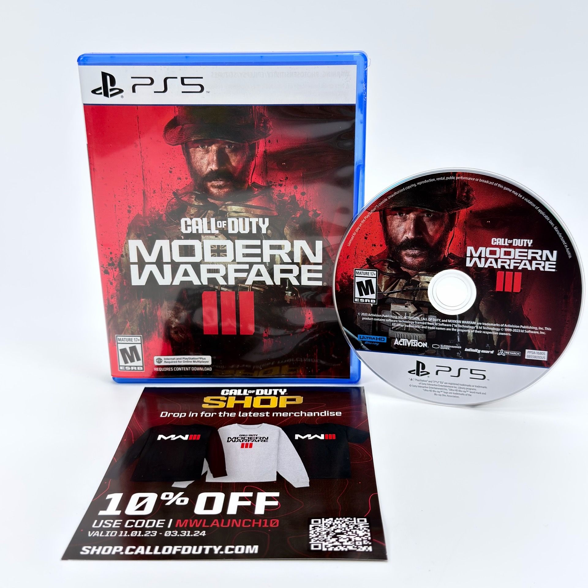 Call of Duty: Modern Warfare 3 • Sony PlayStation 5, 2023 • Disc & Case