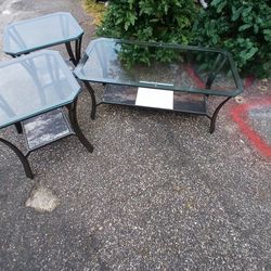 Glass Coffee Table Set